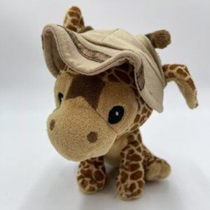Fiesta Giraffe Mini Plush Stuffed Animal Wearing Safari Hat 8"